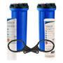[PKPFA10X.75P + PKCPP2.5X10X5 + PKCCTO2.5X10X5] 2 Portafiltros Azul 2.5x10 + Sedimentos + Carbon Activado