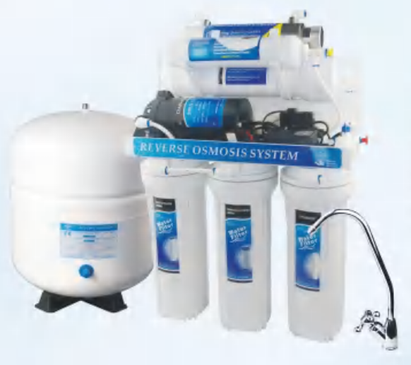 [AQUILAE-AQ03] RO-100G-A03 TRADITIONAL 6 STAGE RO System with pump, adapter and UV