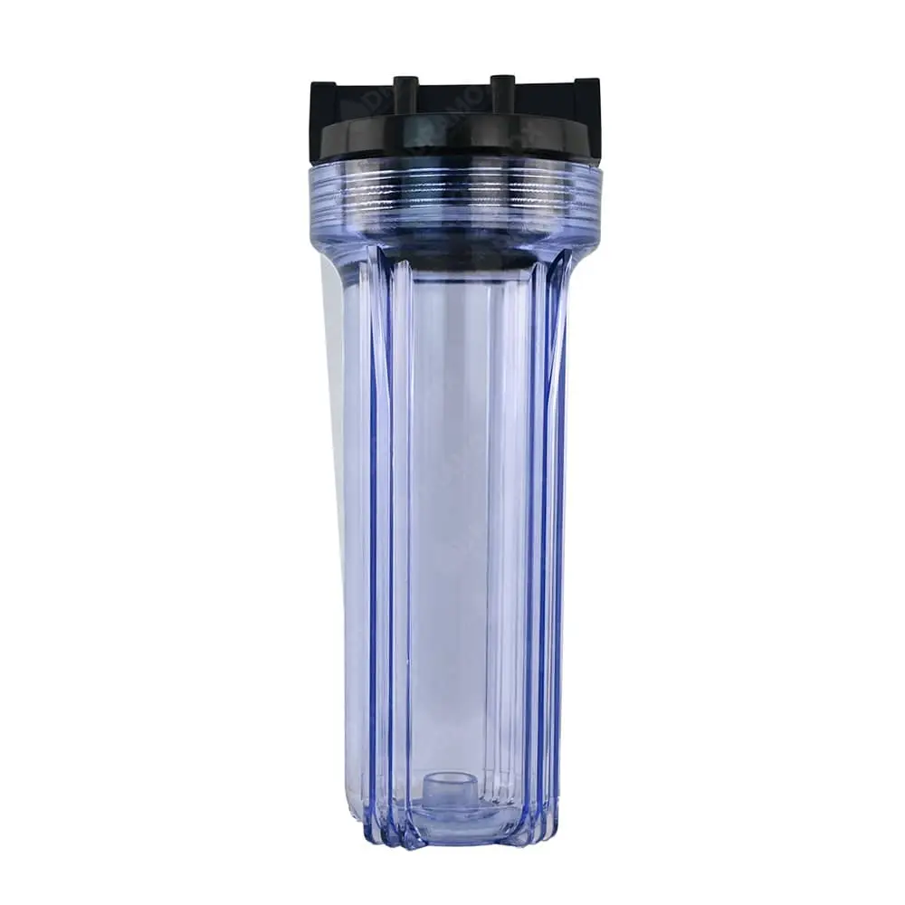 PortaFiltro Transparente 10x.75 Purga - Rosca 0.75" 