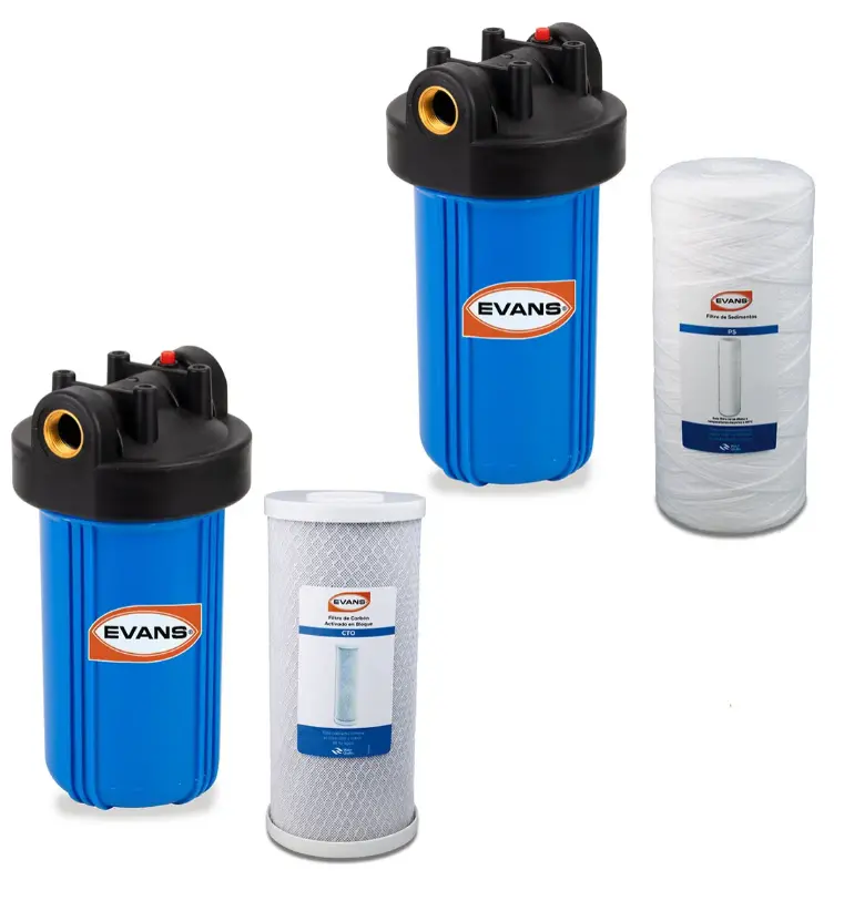 [PKPFBB10X1P PKCCTO4.5X10X5 PKCPP4.5X10X5] Kit de filtros Jumbo 4.5x10 Carbon + Sedimentos