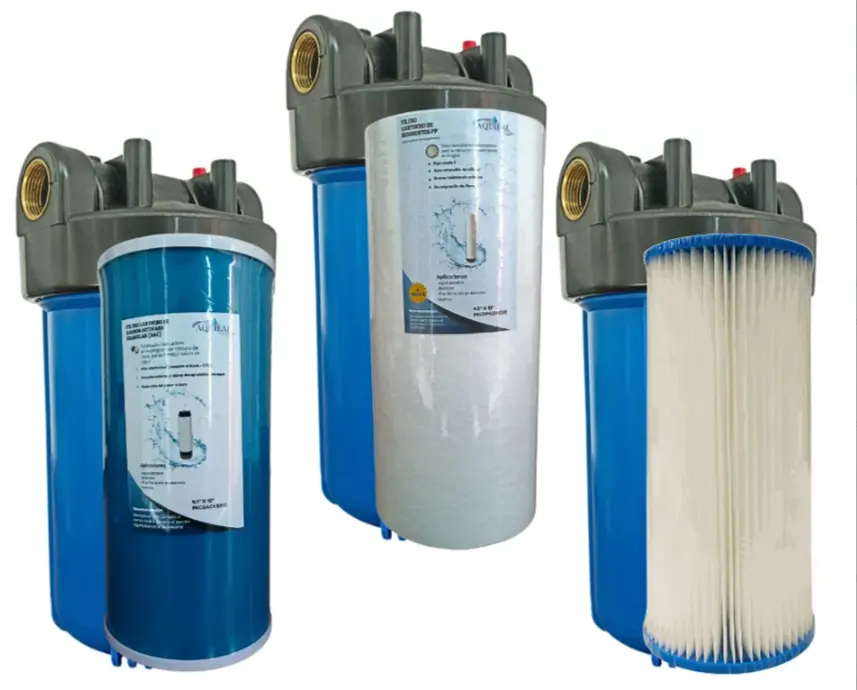 [PKPFBB10X1P 3 PKCPP PKCGAC PKCPL 4.5X10X5] Kit de filtros Jumbo 4.5x10 Carbon Granular + Sedimentos + Plizado