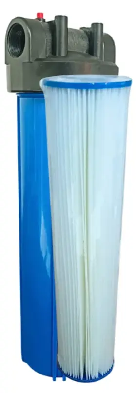 [PKPFBB20X1.5P PKCPL4.5X20X5] Kit PortaFiltro Big Blue 20x1.5 Purg 24gpm +Plizado