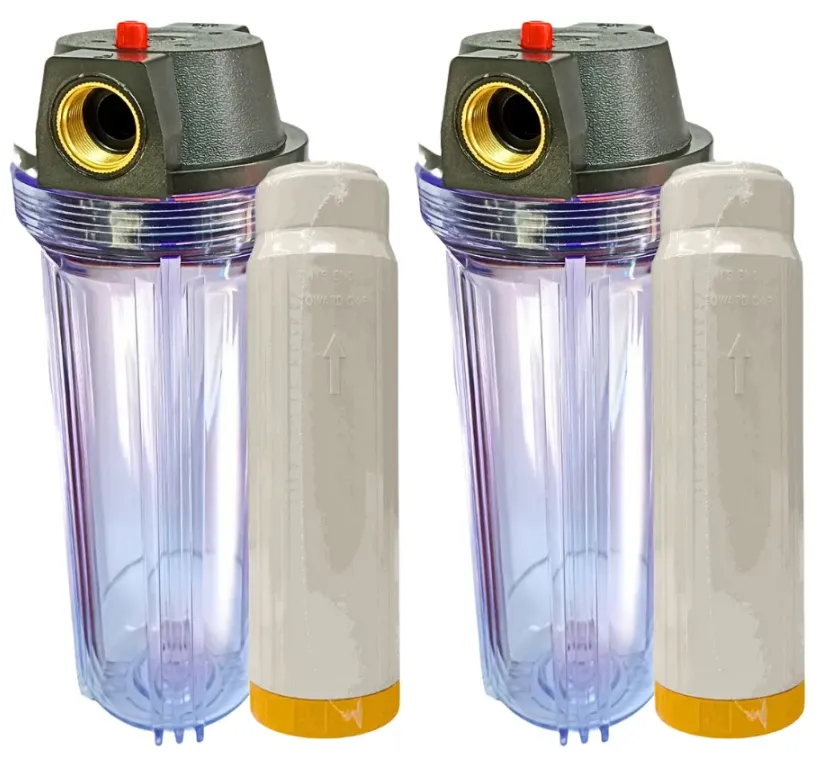 2 Portafiltros Transparente 2.5x10 PURGA + 2 Resinas