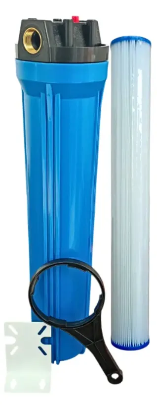 [PKPFA20X.75P PKCPL2.5X20X5] KIT Portafiltro Azul 2.5x20 + Cartucho Plisado Aquilae