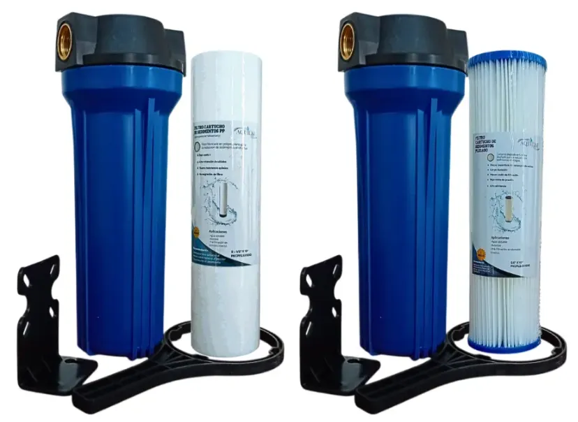 2 Portafiltros Azul 2.5x10 + Sedimentos + Plizado