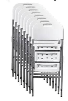 Kit 8pc Silla Plegable Blanca Reforzada