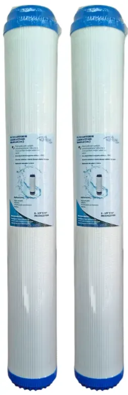 Kit 2pc Cartucho Carbon Activado Gac 20x2.5